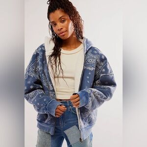 Free People Billie Paisley Sherpa Jacket